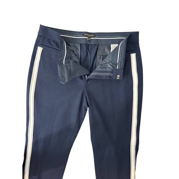 Banana Republic Women's Navy Track Inspired Sloan Style Trouser Pants Size 12 - Picture 4 of 8